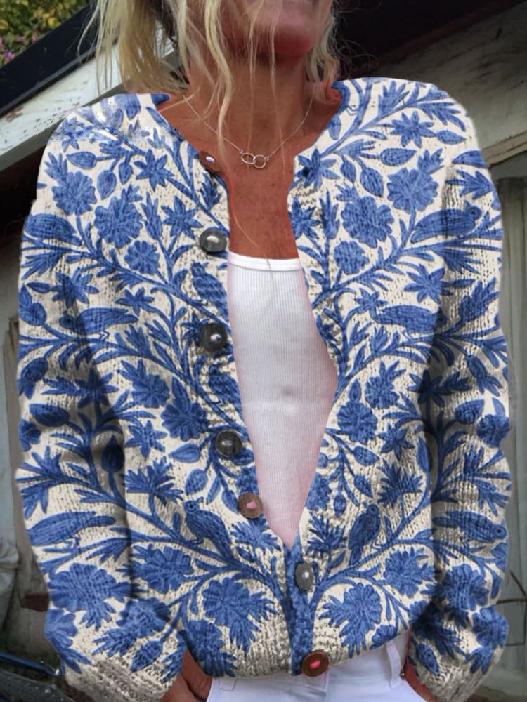 Anna | Vest met Bloemenpatroon