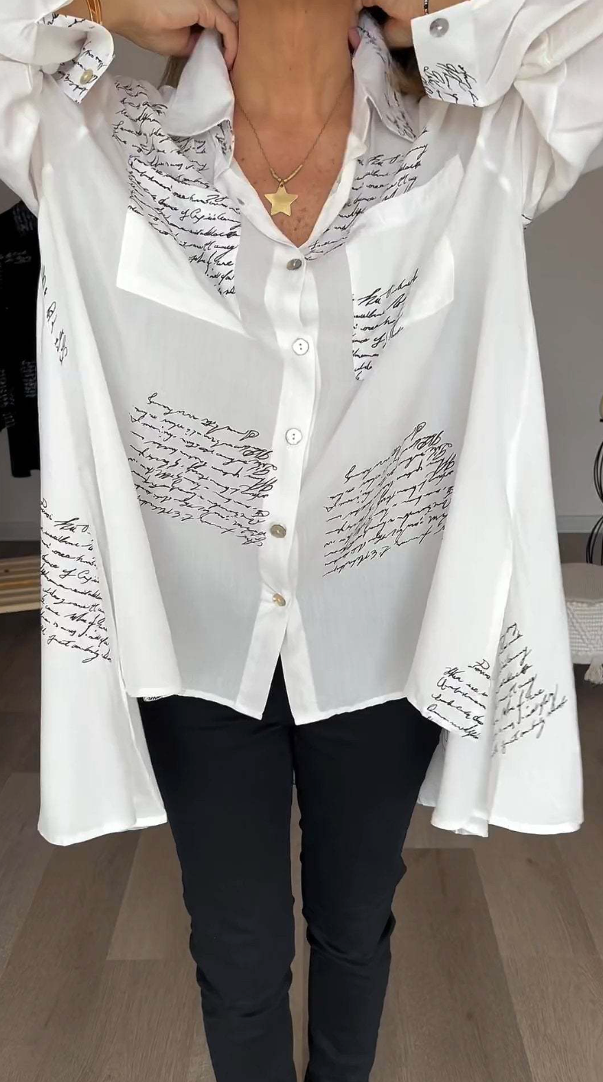 Letter Print Mode Shirt