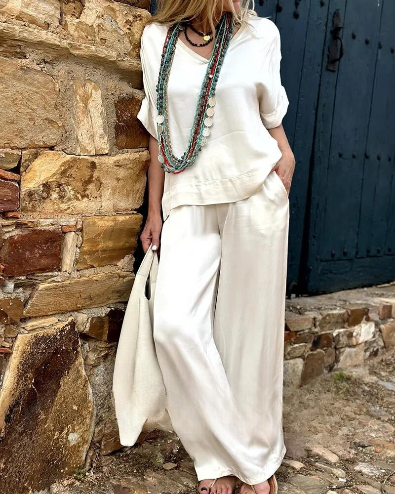 Nanette's elegance blouse- en broekset