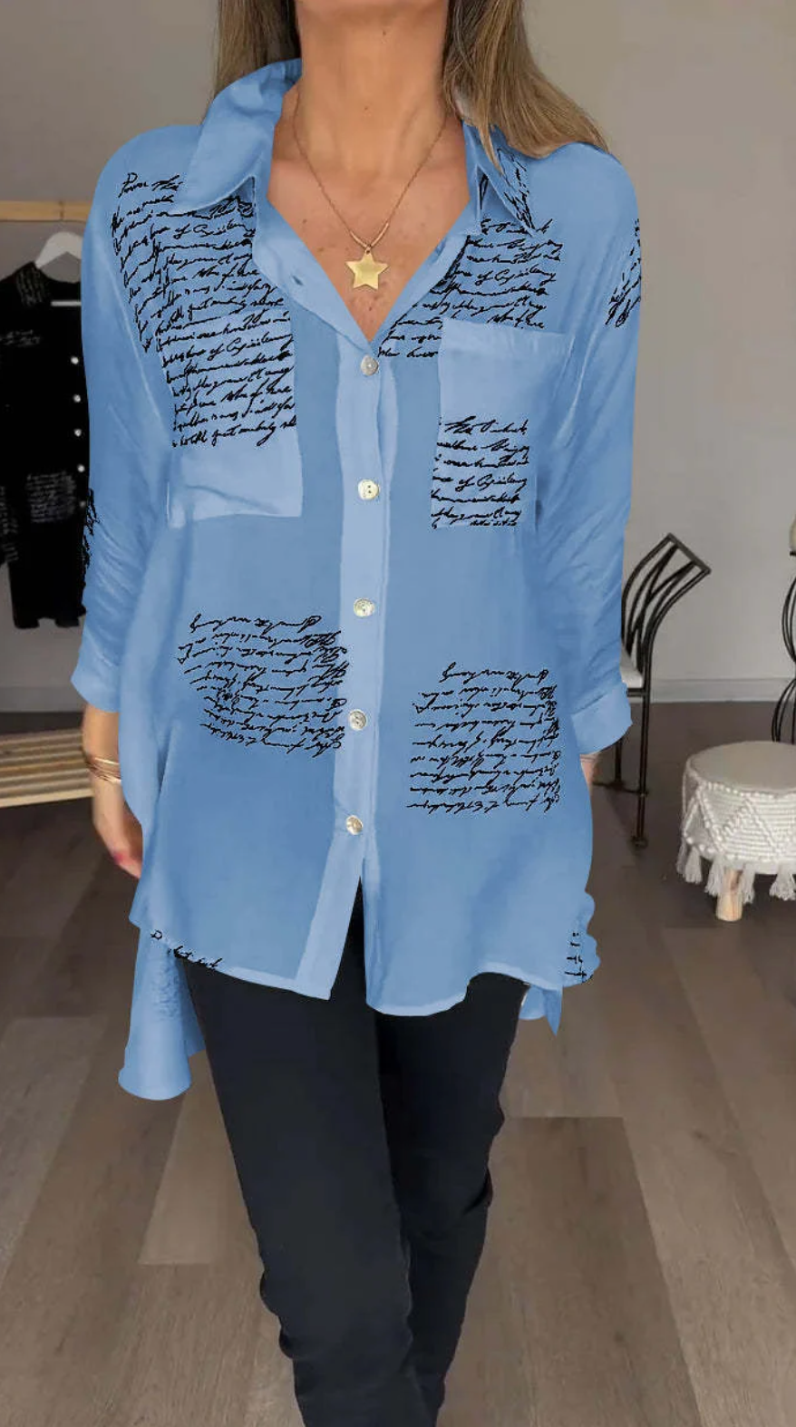 Letter Print Mode Shirt