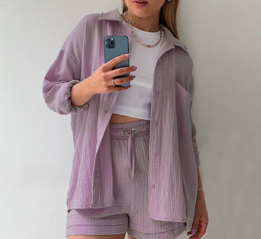 Amelie casual katoenen loungeset