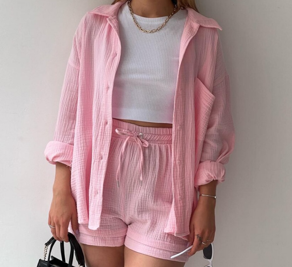 Amelie casual katoenen loungeset