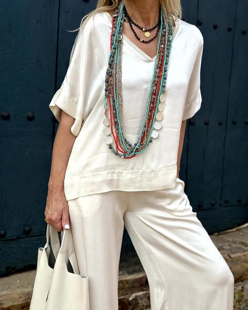 Nanette's elegance blouse- en broekset